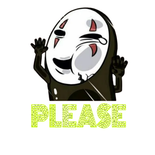 😟 Стикер «Kaonashi» для Telegram