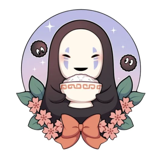 ❤️ Стикер «Kaonashi» для Telegram