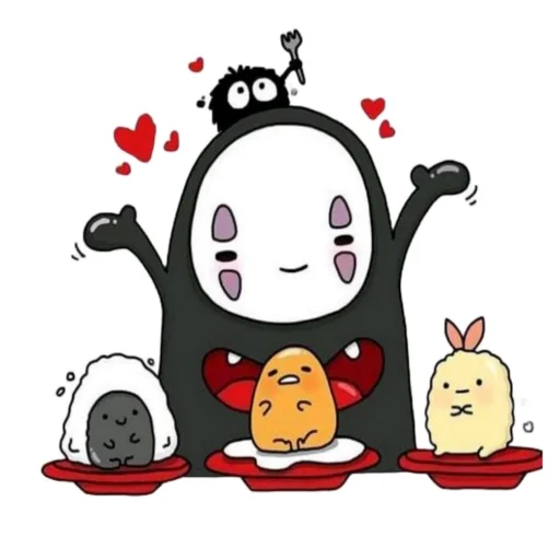 🍽 Стикер «Kaonashi» для Telegram