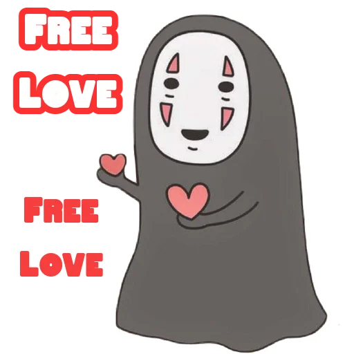 ❤️ Стикер «Kaonashi» для Telegram
