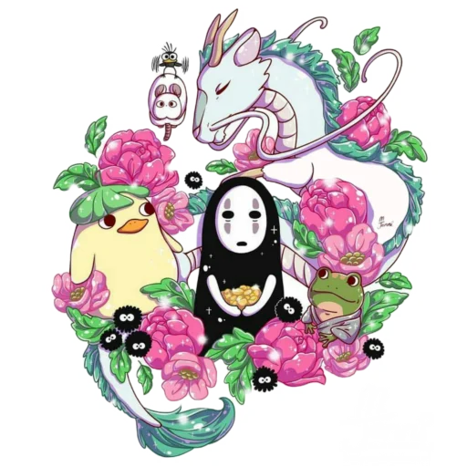 🌸 Стикер «Kaonashi» для Telegram