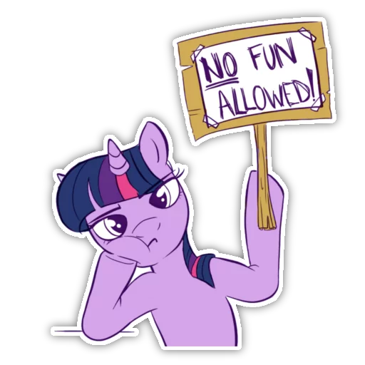 😡 Стикер «No Fun Allowed» для Telegram