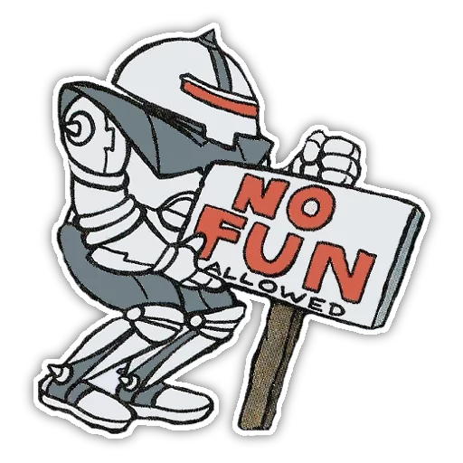 Стикерпак No Fun Allowed для Telegram