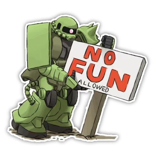 😡 Стикер «No Fun Allowed» для Telegram