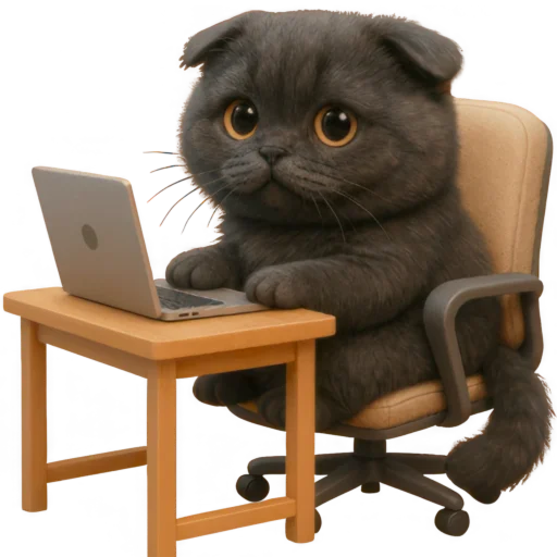 🤓 Стикер «Котик Нонг Дум» для Telegram