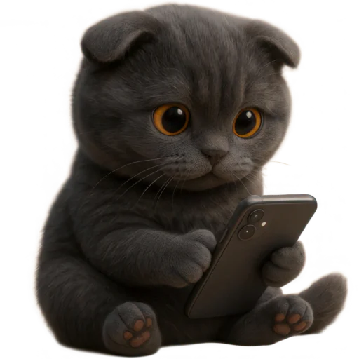 📱 Стикер «Котик Нонг Дум» для Telegram