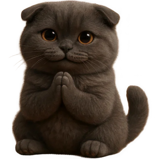 🙏 Стикер «Котик Нонг Дум» для Telegram