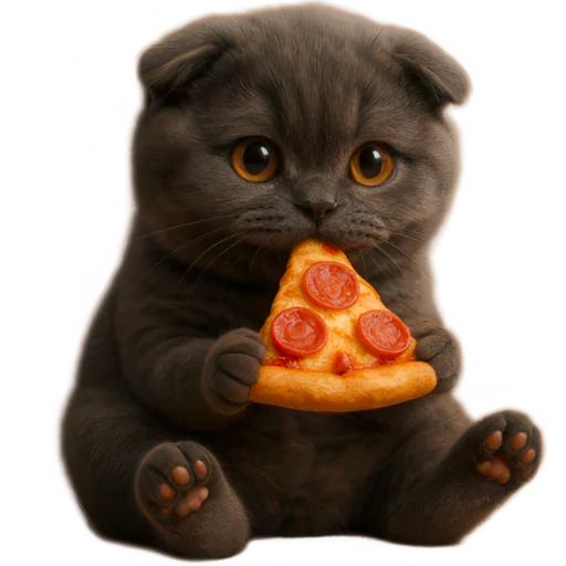 🍕 Стикер «Котик Нонг Дум» для Telegram