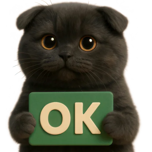 ✅ Стикер «Котик Нонг Дум» для Telegram
