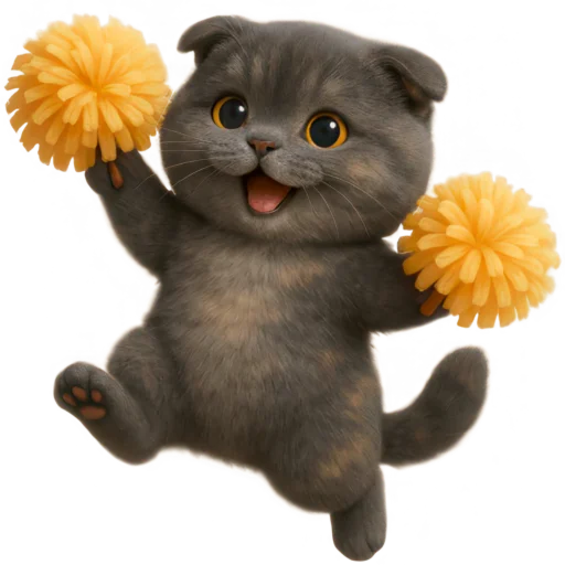 🥳 Стикер «Котик Нонг Дум» для Telegram