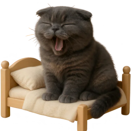 🥱 Стикер «Котик Нонг Дум» для Telegram