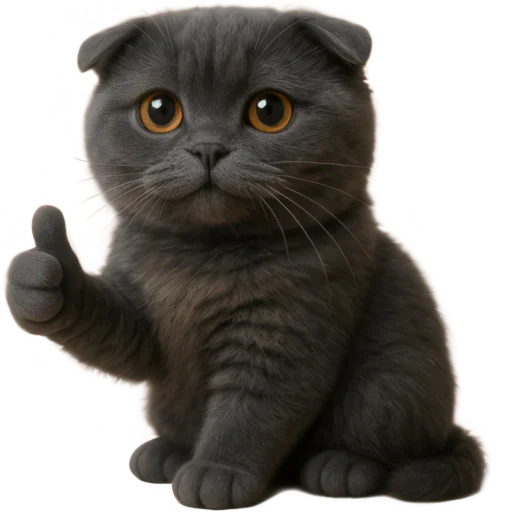 👍 Стикер «Котик Нонг Дум» для Telegram