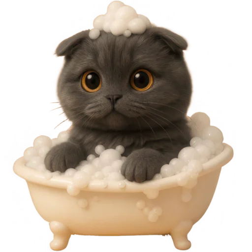 🛁 Стикер «Котик Нонг Дум» для Telegram