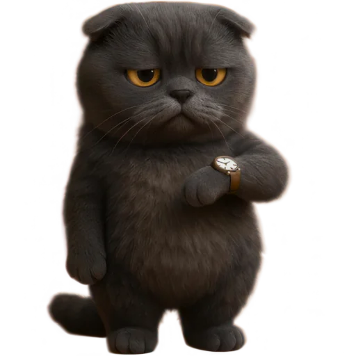 ⏰ Стикер «Котик Нонг Дум» для Telegram