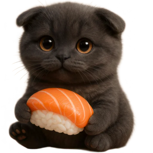 🍣 Стикер «Котик Нонг Дум» для Telegram