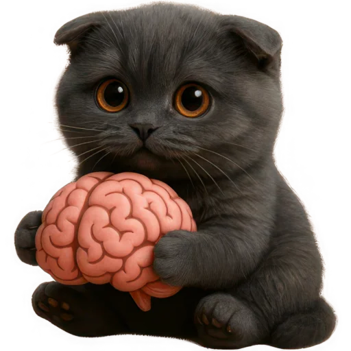 🧠 Стикер «Котик Нонг Дум» для Telegram