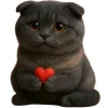 ❤️ Эмодзи «Котик Нонг Дум» для Telegram