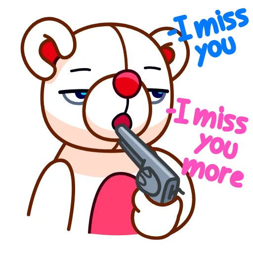 🔫 Эмодзи «Nonromantic Bear» для Telegram