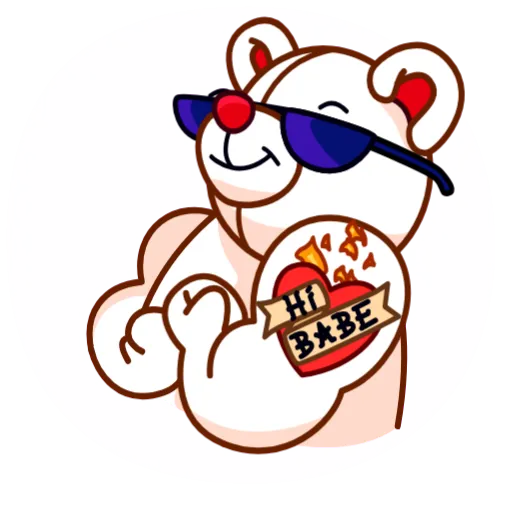 💪 Эмодзи «Nonromantic Bear» для Telegram