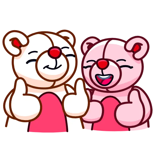 👍 Эмодзи «Nonromantic Bear» для Telegram