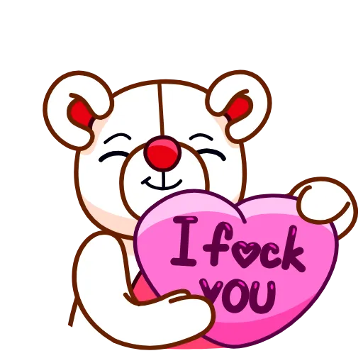 ❤️ Эмодзи «Nonromantic Bear» для Telegram
