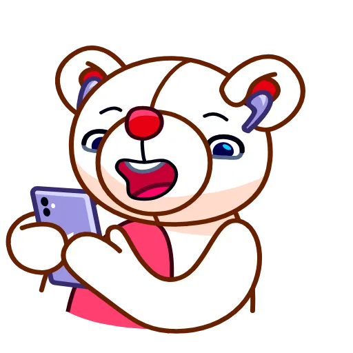 Стикерпак Nonromantic Bear для Telegram