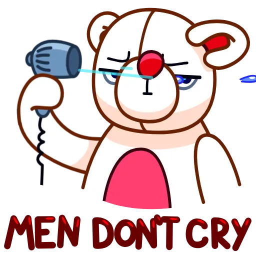 😭 Эмодзи «Nonromantic Bear» для Telegram