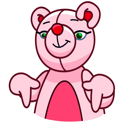 👇 Эмодзи «Nonromantic Bear» для Telegram