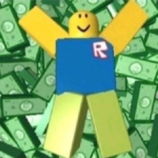 💸 Стикер «roblox noob» для Telegram