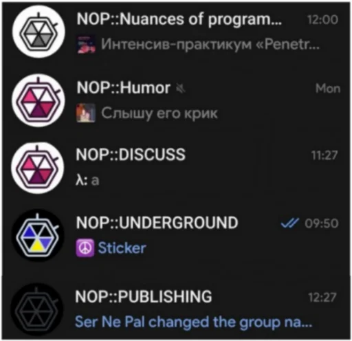 © Стикер «NOPPACK» для Telegram