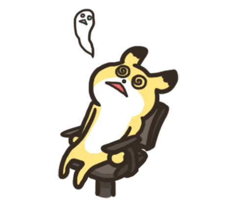 🦊 Стикер «노랑여우의 일상생활 2» для Telegram