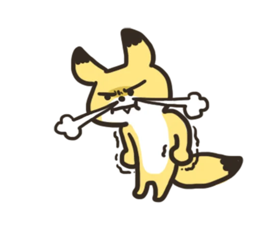 🦊 Стикер «노랑여우의 일상생활 2» для Telegram
