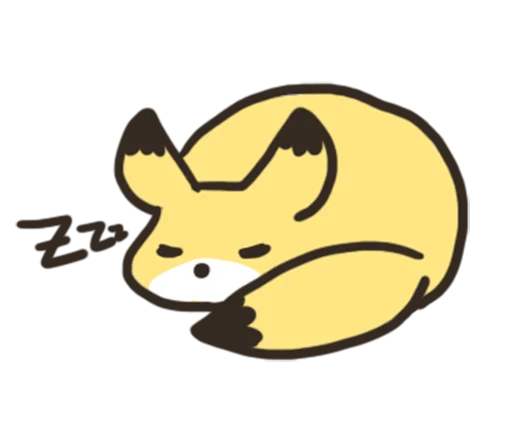 🦊 Стикер «노랑여우의 일상생활 2» для Telegram