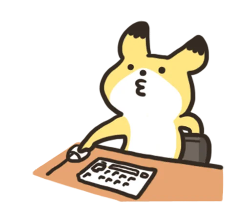 🦊 Стикер «노랑여우의 일상생활 2» для Telegram