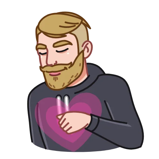 😌 Стикер «Nordic Gamer» для Telegram
