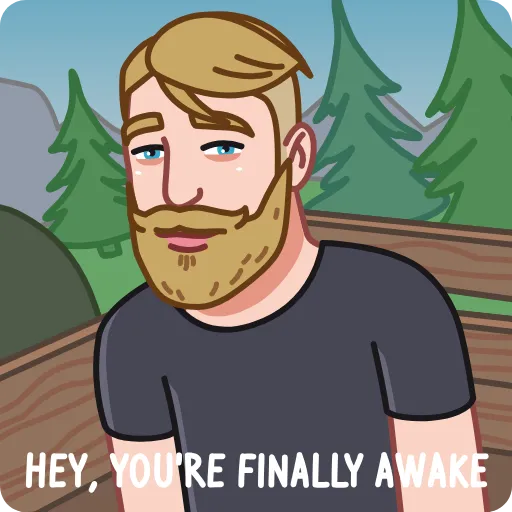 👁 Стикер «Nordic Gamer» для Telegram