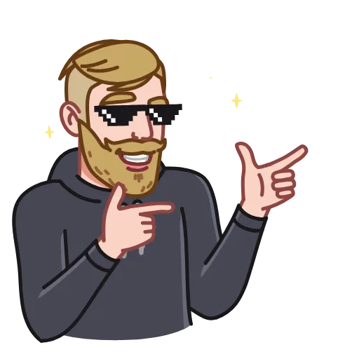 😎 Стикер «Nordic Gamer» для Telegram