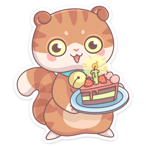 🍰 Стикер «Кошечка Манеки Нори приносит удачу&;» для Telegram