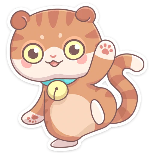 🐾 Стикер «Кошечка Манеки Нори приносит удачу&;» для Telegram
