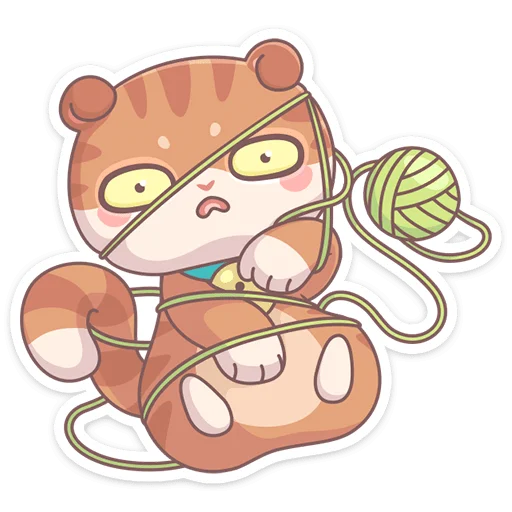 🧶 Стикер «Кошечка Манеки Нори приносит удачу&;» для Telegram