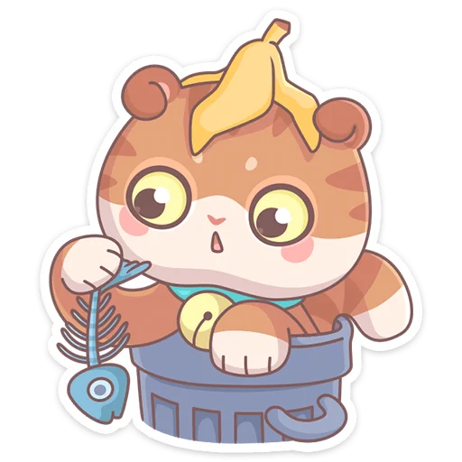 🍌 Стикер «Кошечка Манеки Нори приносит удачу&;» для Telegram