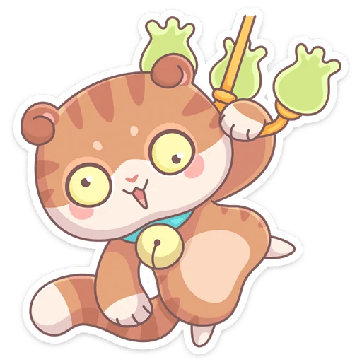 🙃 Стикер «Кошечка Манеки Нори приносит удачу&;» для Telegram