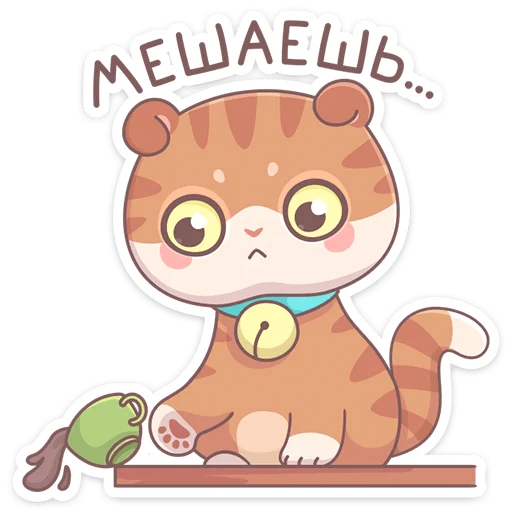 😟 Стикер «Кошечка Манеки Нори приносит удачу&;» для Telegram