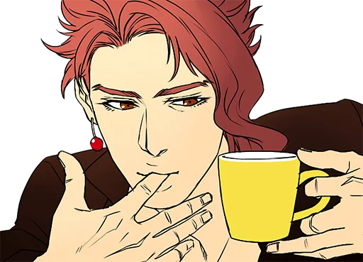 ☕️ Стикер «Noriaki Kakyouin (JJBA)» для Telegram