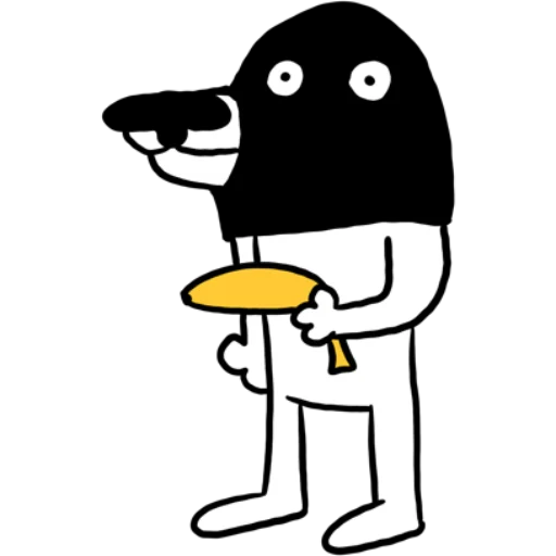 🍌 Стикер «White Dog» для Telegram