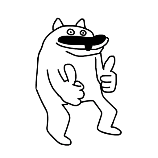 👍 Стикер «White Dog» для Telegram