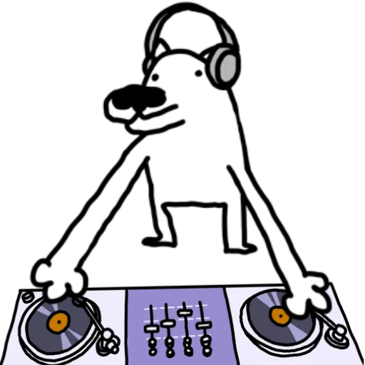 🕺 Стикер «White Dog» для Telegram