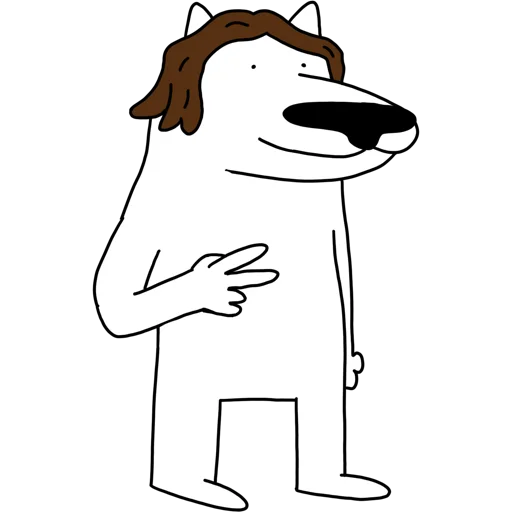 ✌️ Стикер «White Dog» для Telegram
