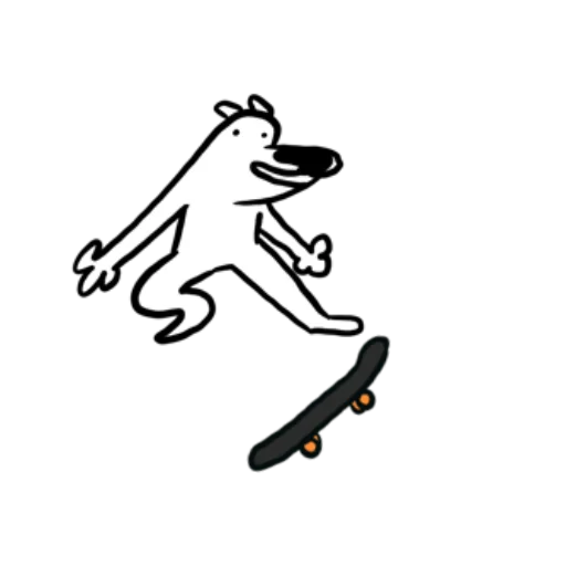 🛹 Стикер «White Dog» для Telegram
