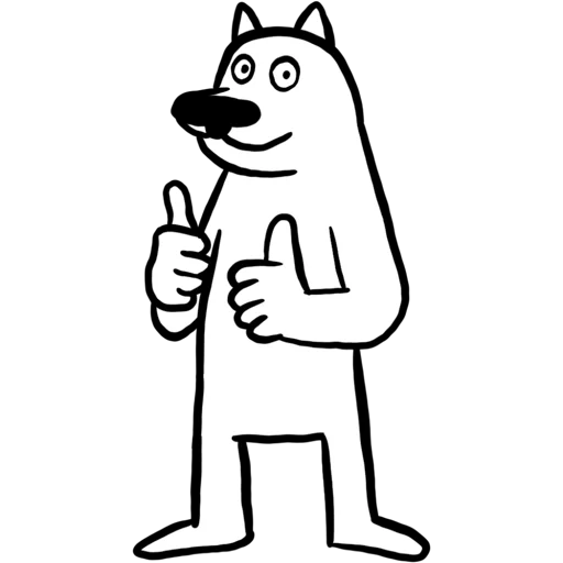 👍 Стикер «White Dog» для Telegram
